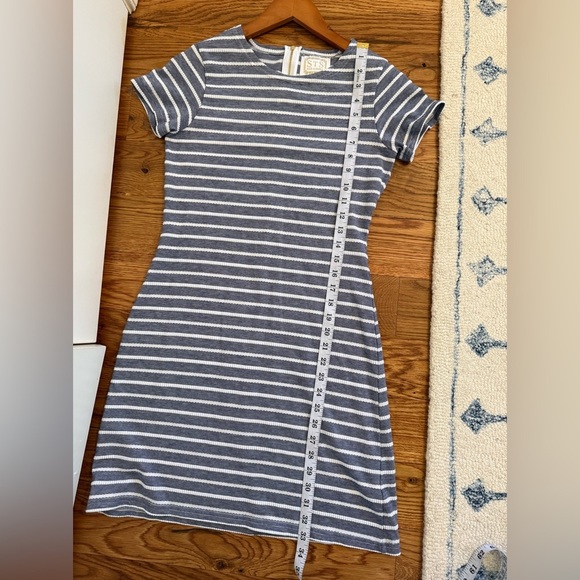 STS Sail To Sable Shift Dress XS Short Sleeve Striped - Picture 7 of 9